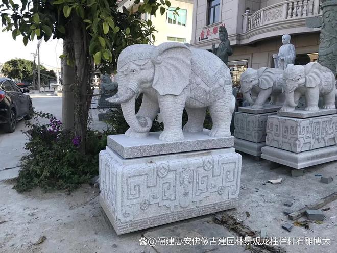 口摆放石雕大象的注意事项石雕大象风水解读：大门(图5)