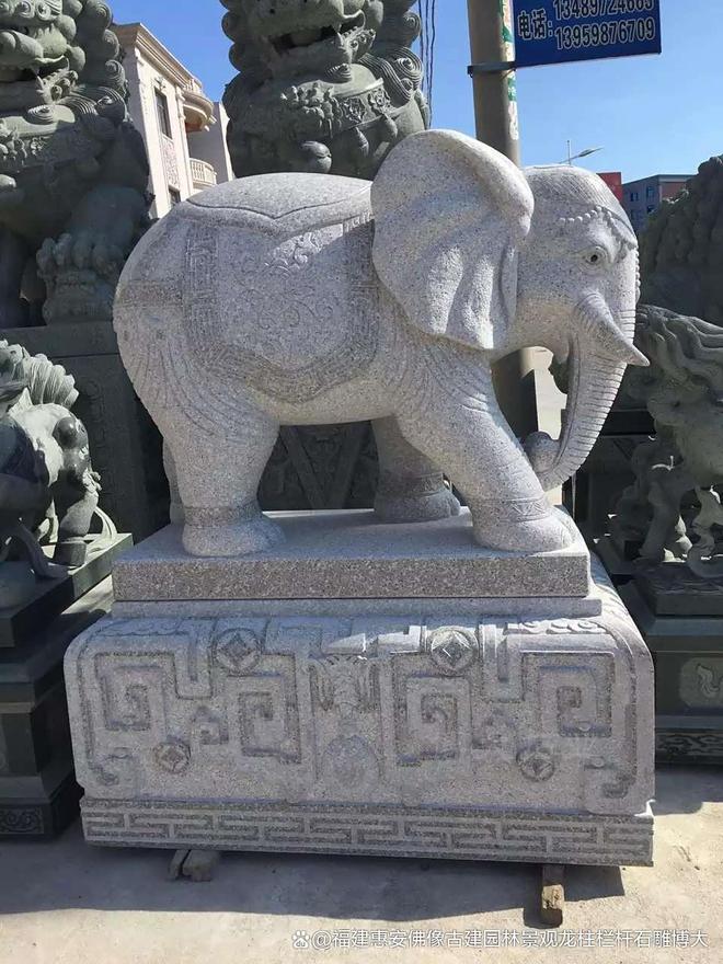 口摆放石雕大象的注意事项石雕大象风水解读：大门(图9)